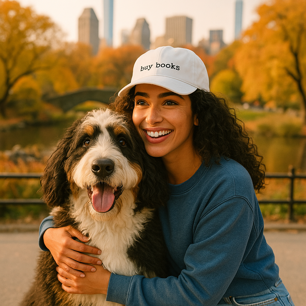 Buy Books - white baseball hat