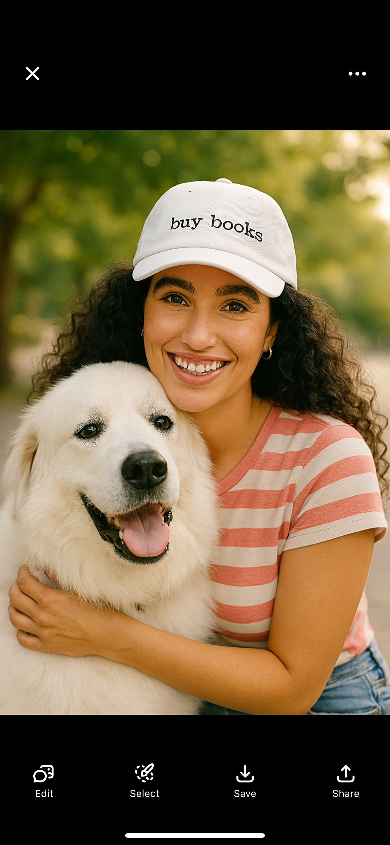 Buy Books - white baseball hat