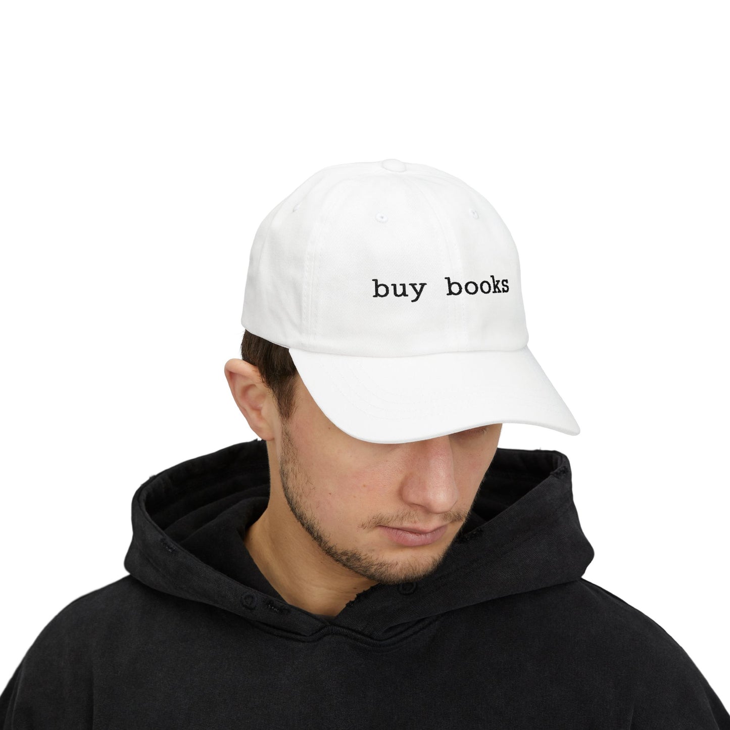 Buy Books - white baseball hat
