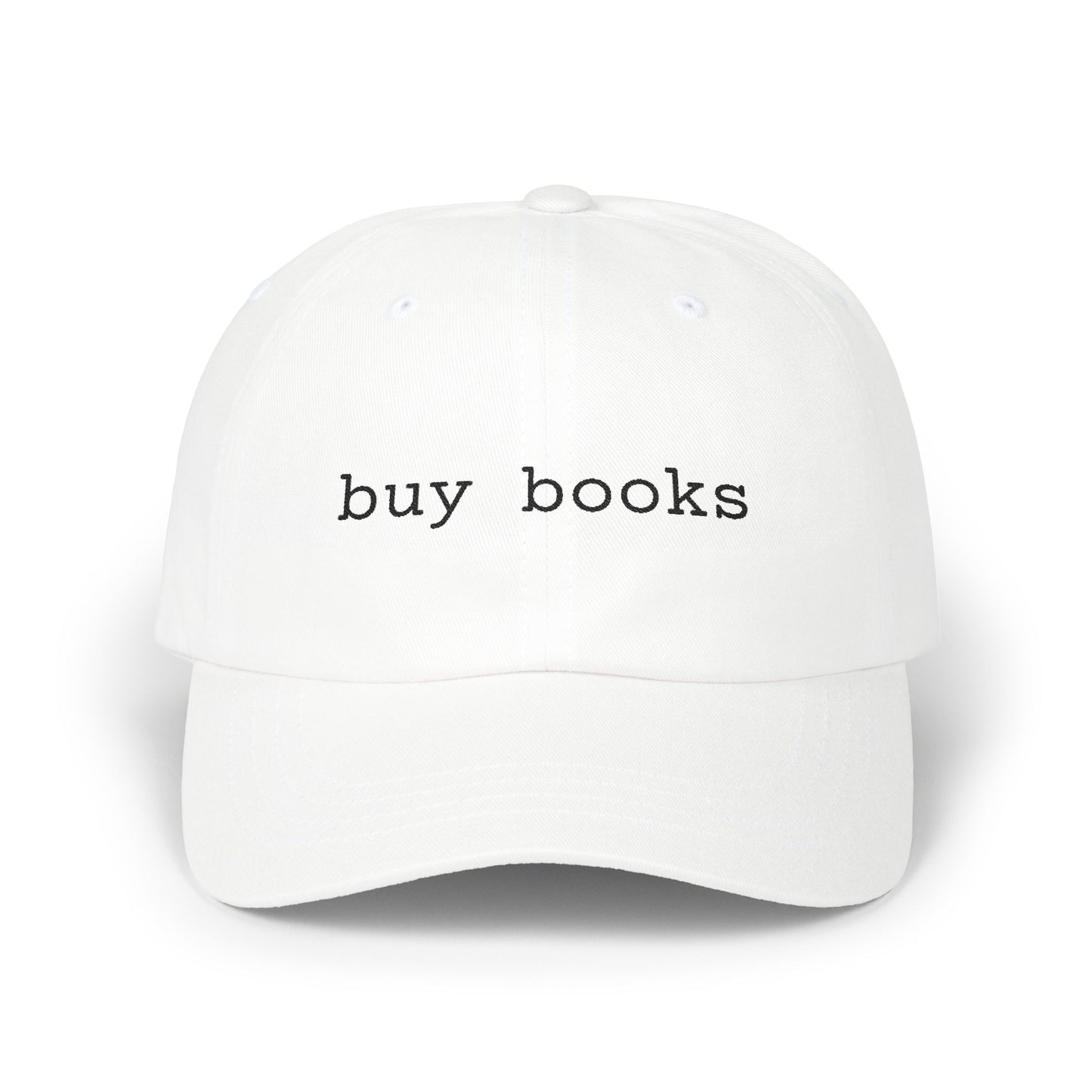 Buy Books - white baseball hat